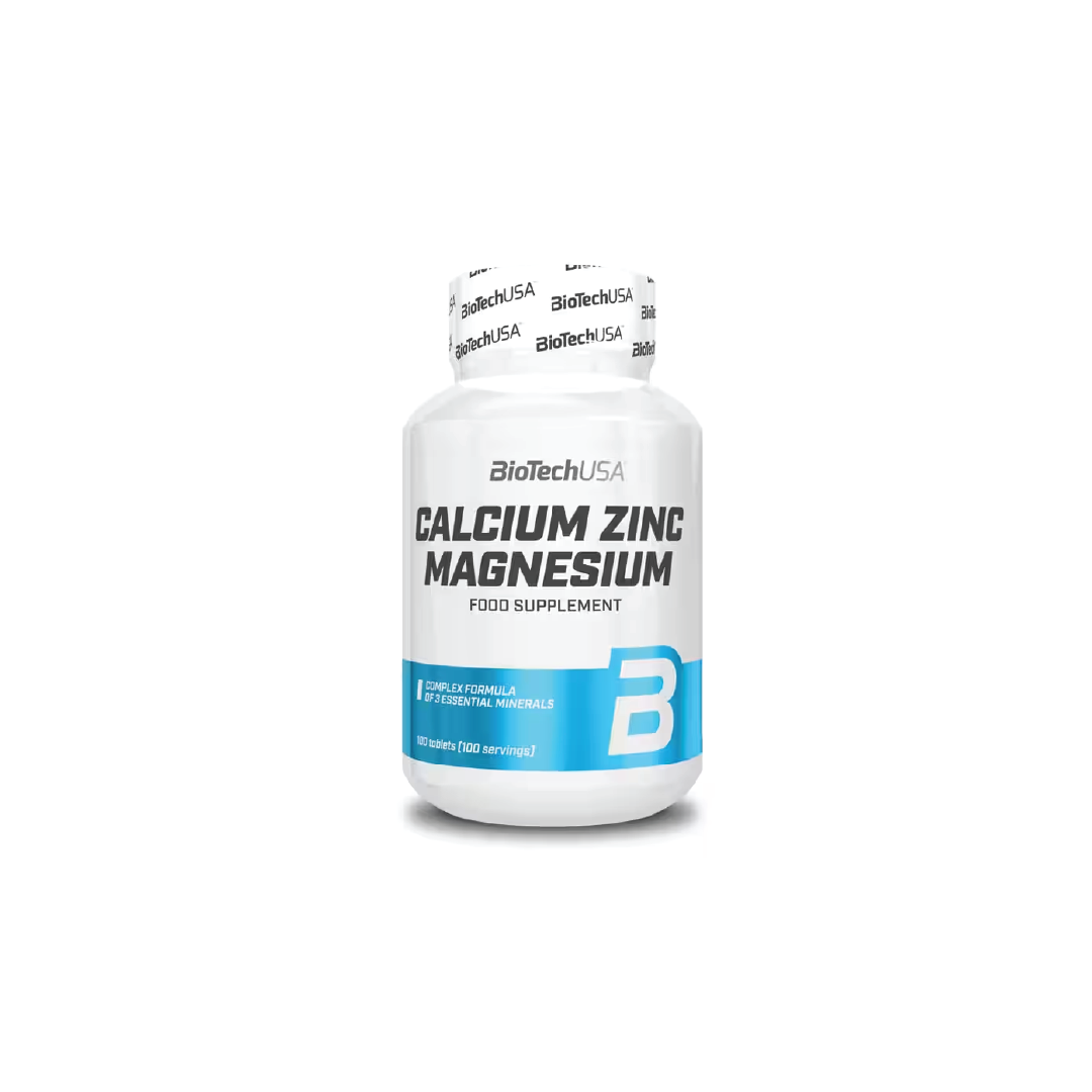 BioTechUSA Calcium Zinc Magnesium – 100 Comprimés (Complexe minéral)