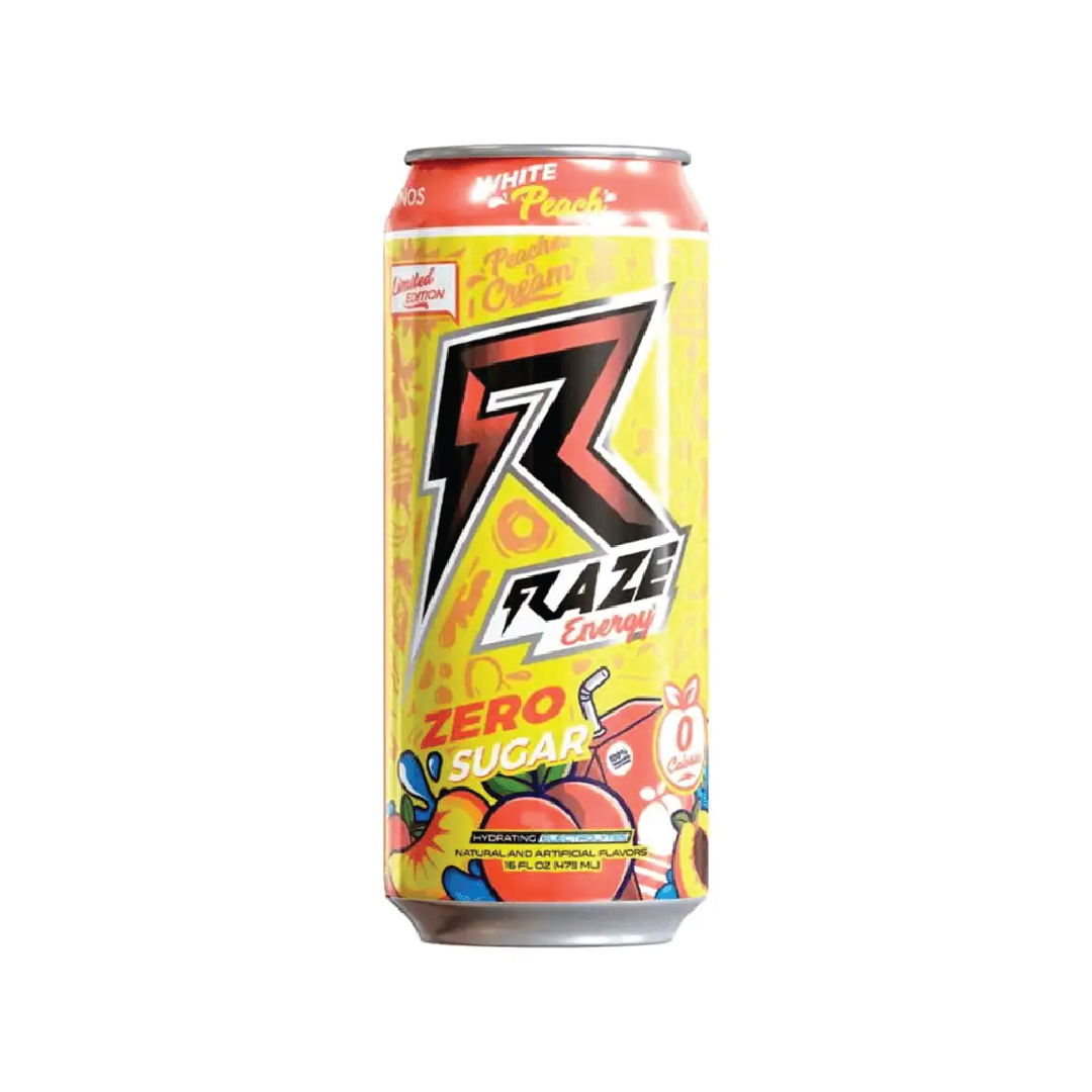 Raze Energy Drink Zero Sugar – (BCAA et électrolytes) Pack de 12 Boissons
